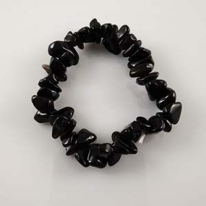 Black Obsidian Chip Crystal Bracelet