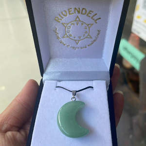 Green Aventurine Moon Pendant