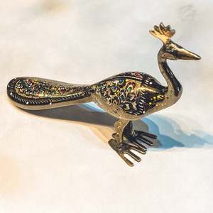 Brass Ornaments: Brass Handcrafted Peacock - 20cm