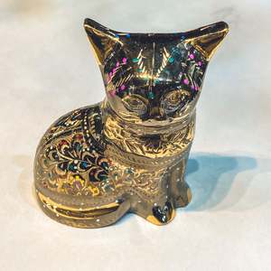 Brass Handcrafted Cat - Sitting 11cm