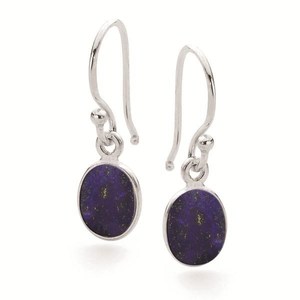 Sterling Silver Lapis Lazuli Crystal Drop Earring RivendellWorld