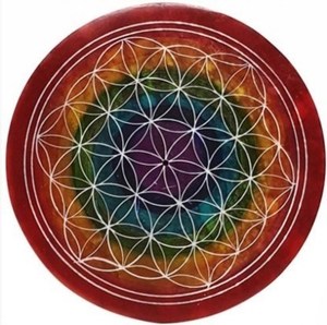 Soapstone Flower Of life Incense Holder RivendellWorld