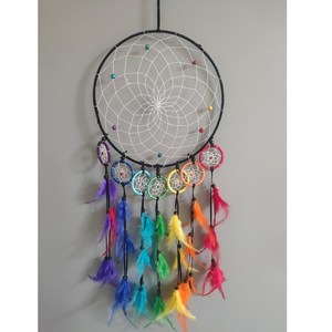 Products: Chakra 8 Hoop Dreamcatcher 25cm RivendellWorld