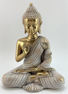 Products: Gold Meditating Buddha Statue RivendellWorld
