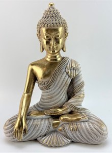 Gold Meditating Buddha Statue RivendellWorld