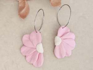 Floral Hoop: Wild Flower Pink Half Flowers