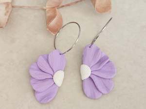 Floral Hoop: Wild Flower Purple Half Flower