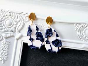 Botanical Blues Droplet Earrings