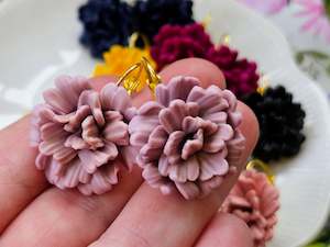 Carnations: Carnation Lilac Earrings