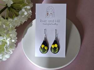 Tulip: Tulip Small Droplet Navy Earrings