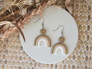 Classic Clay: Classic Clay Neutral Arch Earrings