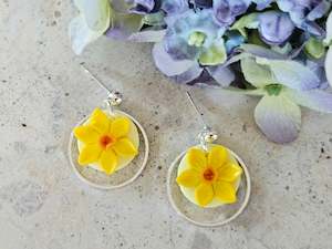 Daffodil Silver Dainty Earrings