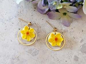 Daffodil Gold Dainty Earrings