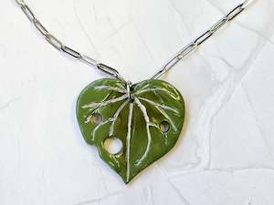 Necklaces: Charm Large Silver Kawakawa Necklace