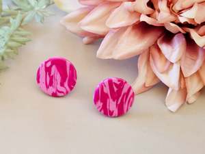 Studs: Scraps to Statements Pink Studs