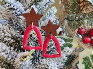 Sale: Pinkmas Cutout Tree Earrings