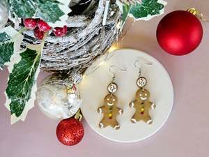 Christmas: Christmas Gingerbread Men Earrings