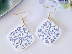 Hooks: Porcelain Tile Earrings