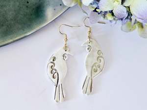 Porcelain Tui Earrings