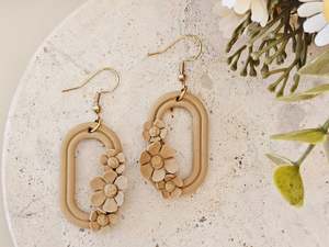 Daily Colour Tan Floral Earrings