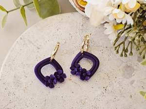 Daily Colour Purple Floral Hoops