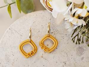 Daily Colour Mustard Floral Hoops