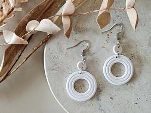 Daily Colour White Earrings