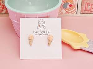 Ice Cream Cone Chocolate Orange Studs