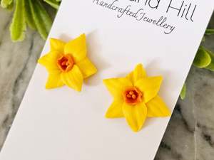 Florals: Daffodil Large Stud Earrings