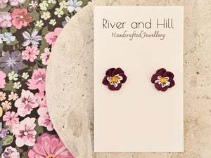 Pansy Studs Purple
