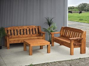 Park Bench Set River Rustics