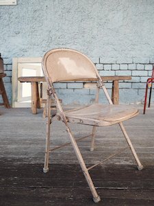 Vintage Metal Folding Chairs - Rivet - Vintage & Gallery from Raglan
