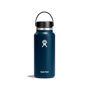 Accessories: Indigo 32oz (946mL) Wide Mouth Hydro Flask