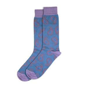 Blue Paisley Sock