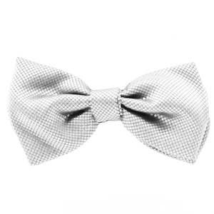 Wedding: Silver Jacquard Bow Tie