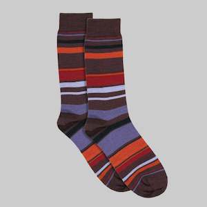 Summer Collection: Brown Multi Stripe Sock