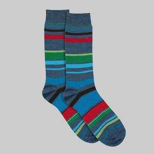 Denim Multi Stripe Sock