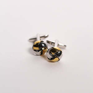 Two-tone Knot Cufflinks by Tagg of London