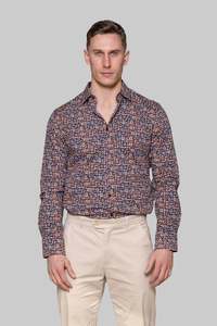 Shirts: Beaumont Floral Shirt Bordeaux by Cutler