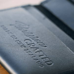 All: Leather Folded Card Wallet - Black