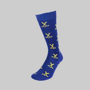 Socks: Blue China Golf Anyone Sock by Visconti