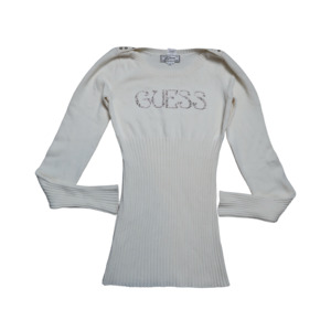 GUESS WHITE SWEATER - S