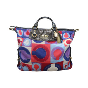 The Bag Wardrobe: RED & BLUE COACH BAG