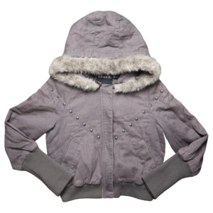 On Sale: EBASE GREY FUR JACKET - S