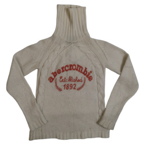 Outerwear: ABERCROMBIE & FITCH WHITE TURTLENECK - S
