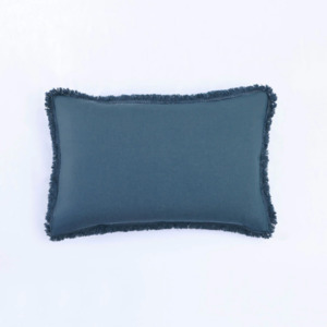 Laundered Linen Tassel Pillowcase Set Ocean
