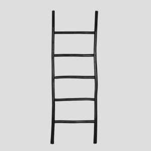 Living: Large Rustic Ladder – Black