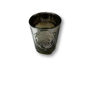 Silver Rosette Candle Holder