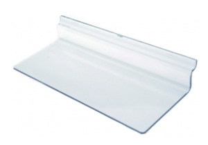 Slatpanel: Slatpanel display shelf - acrylic - 250mmW x 100mmD