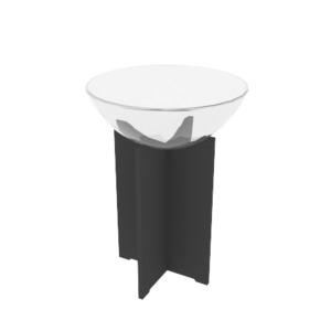 RMS Bulk bin display 700mmH w/Acrylic Bowl